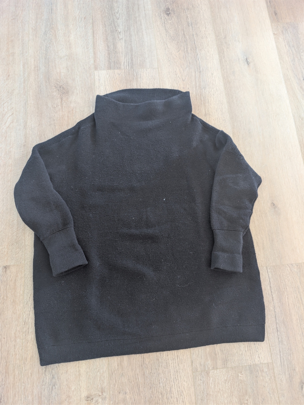 Free People Black Turtleneck Sweater - Cozy Knit Pullover